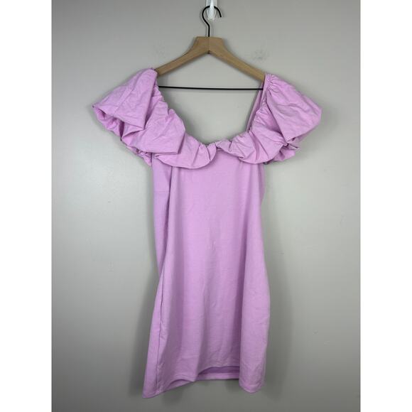 Free People Beach NWT Talia Mini Dress Purple Sz Large - Picture 7 of 7